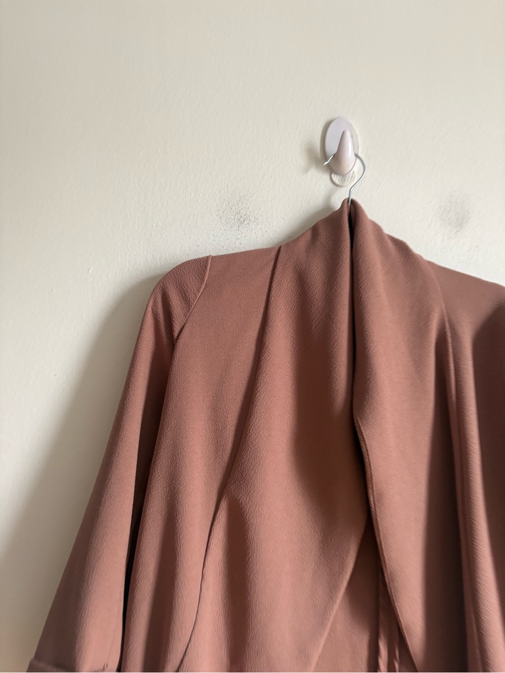 Aritzia Wilfred Sz 2 Chevalier Tan Brown Open Front Flowy Relaxed Blazer - Picture 3 of 10